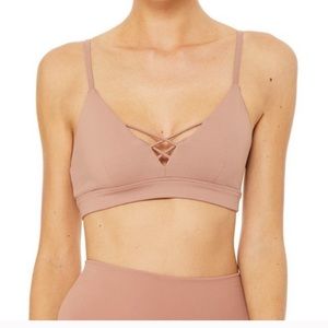 Alo yoga rosewater interlace bra